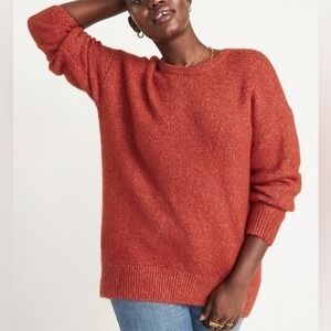 Old Navy Cozy Cocoon Orange Tunic Fox Long Sleeve‎ Sweater Women's SP